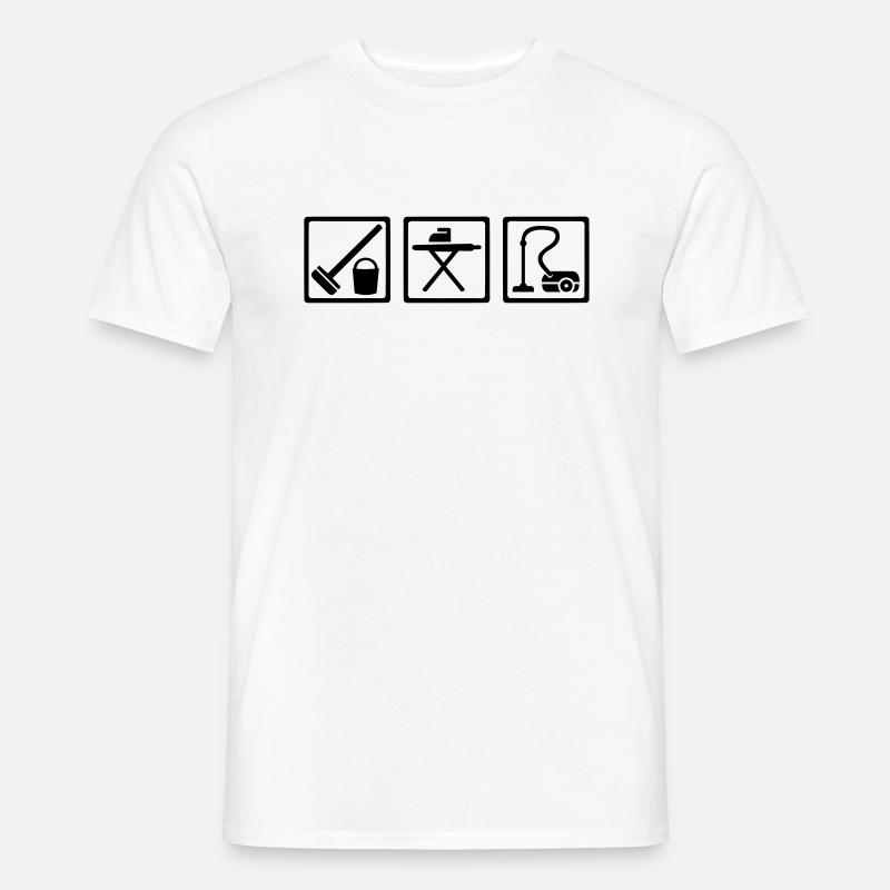 Putzen - Männer T-Shirt - Weiß