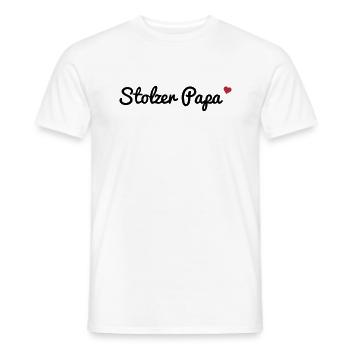Papa fier - T-shirt homme - blanc - Devant - AI Model Male 178 dark (178cm)