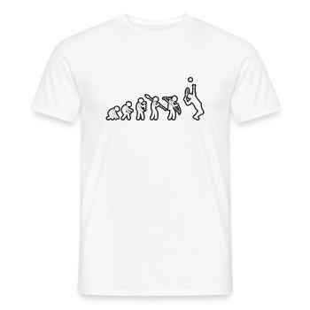 Evolution Tennis White Grunge - Männer T-Shirt - Weiß - Vorne - AI Model Male 178 dark (178cm)
