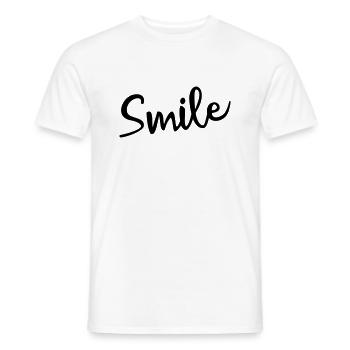 Smile - Männer T-Shirt - Weiß - Vorne - AI Model Male 178 dark (178cm)