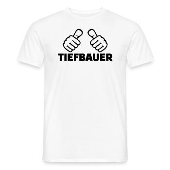 Tiefbauer - Männer T-Shirt - Weiß - Vorne - AI Model Male 178 dark (178cm)
