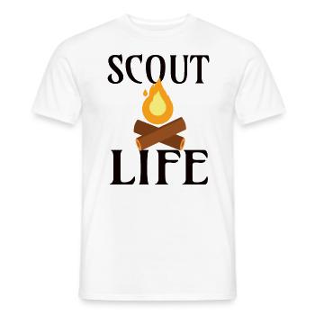 SCOUT: Scout Life - Männer T-Shirt - Weiß - Vorne - AI Model Male 178 dark (178cm)