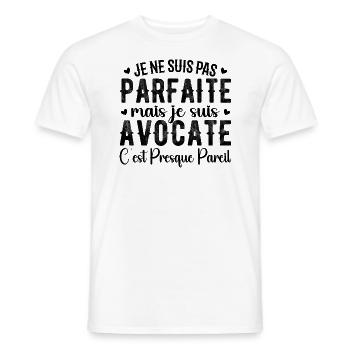 Avocate Parfaite - Cadeau Pour Les Super Avocates - T-shirt homme - blanc - Devant - AI Model Male 178 dark (178cm)