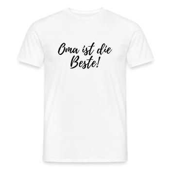 Oma ist die Beste Lieblingsmensch Geschenkidee - Männer T-Shirt - Weiß - Vorne - AI Model Male 178 dark (178cm)