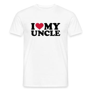 I love my uncle - T-shirt homme - blanc - Devant - AI Model Male 178 dark (178cm)