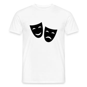 Theater mask - Men's T-Shirt - white - Front - AI Model Male 178 dark (178cm)
