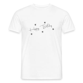 JAHRESTAG. ALLES GUTE ZUM GEBURTSTAG!. ALLES GUTE ZUM GEBURTSTAG!. - Männer T-Shirt - Weiß - Vorne - AI Model Male 178 dark (178cm)