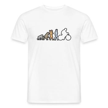 Evolution Bike White Grunge - Men's T-Shirt - white - Front - AI Model Male 178 dark (178cm)