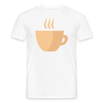 coffee - Männer T-Shirt - Weiß - Vorne - AI Model Male 178 dark (178cm)