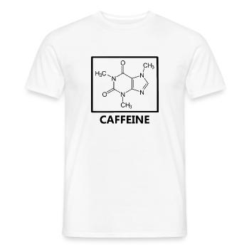 Chemical Formula Caffeine Molecule - Coffee - Men's T-Shirt - white - Front - AI Model Male 178 dark (178cm)