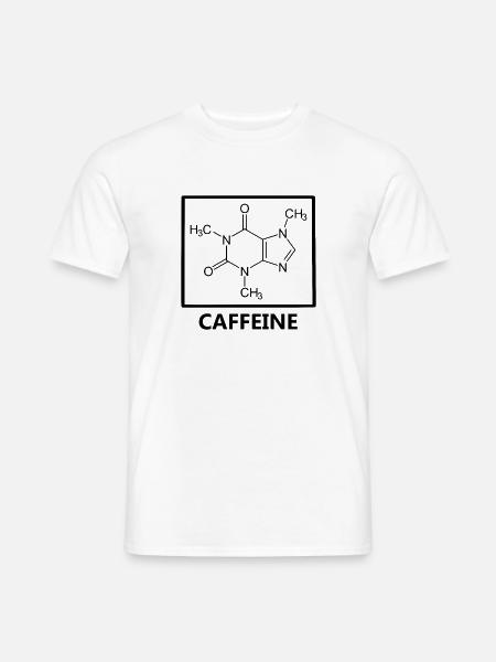 Lustiger Kaffee Zitat Koffein Cooler Kaffee - Männer T-Shirt - Weiß