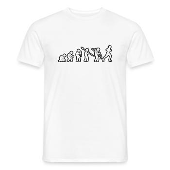 Evolution Running White Grunge - Men's T-Shirt - white - Front - AI Model Male 178 dark (178cm)