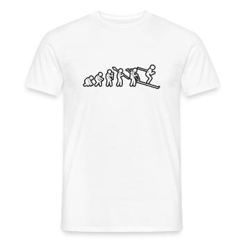 Evolution Ski White Grunge - Männer T-Shirt - Weiß - Vorne - AI Model Male 178 dark (178cm)