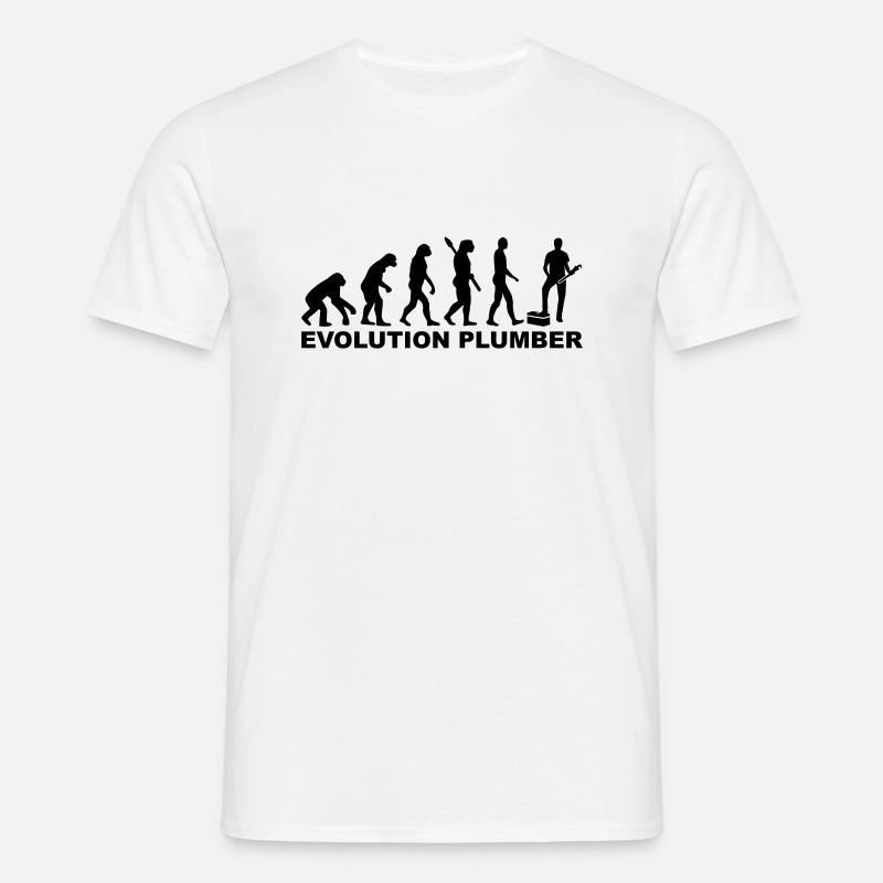 Evolution Plumber - Men's T-Shirt - white