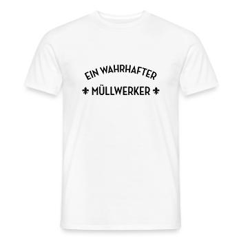 Müllwerker Müllwerkerin Kehrmaschine Müllmann Müll - Männer T-Shirt - Weiß - Vorne - AI Model Male 178 dark (178cm)