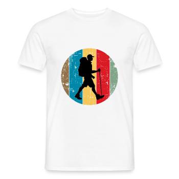 Hiking - Hiker - Men's T-Shirt - white - Front - AI Model Male 178 dark (178cm)