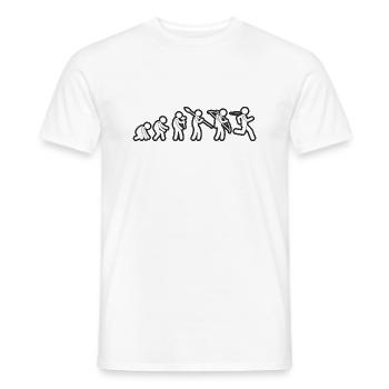 Evolution Run White Grunge - Men's T-Shirt - white - Front - AI Model Male 178 dark (178cm)