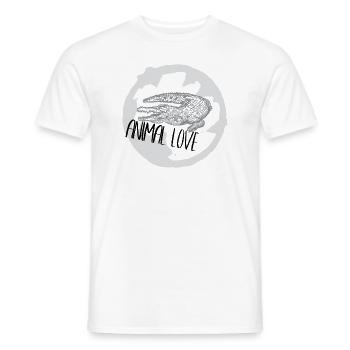 crocodile alligator cadeau de reptile animal alligatoah - T-shirt homme - blanc - Devant - AI Model Male 178 dark (178cm)