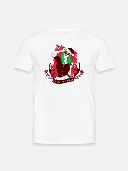 Weihnachts wunschzettel damen Weihnachtsmann - Männer T-Shirt - Weiß