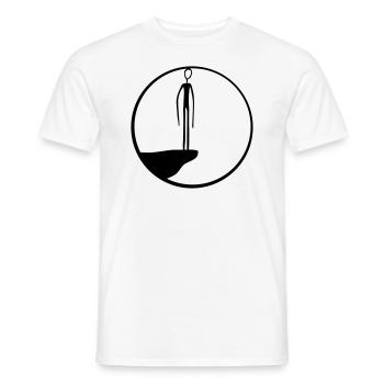 rund klippe mond kreis nacht schwarzer alien mann - Männer T-Shirt - Weiß - Vorne - AI Model Male 178 dark (178cm)