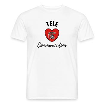 Telecommunication - Men's T-Shirt - white - Front - AI Model Male 178 dark (178cm)