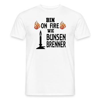 Professeur de chimiste Bunsenbrenner disant idée cadeau - T-shirt homme - blanc - Devant - AI Model Male 178 dark (178cm)