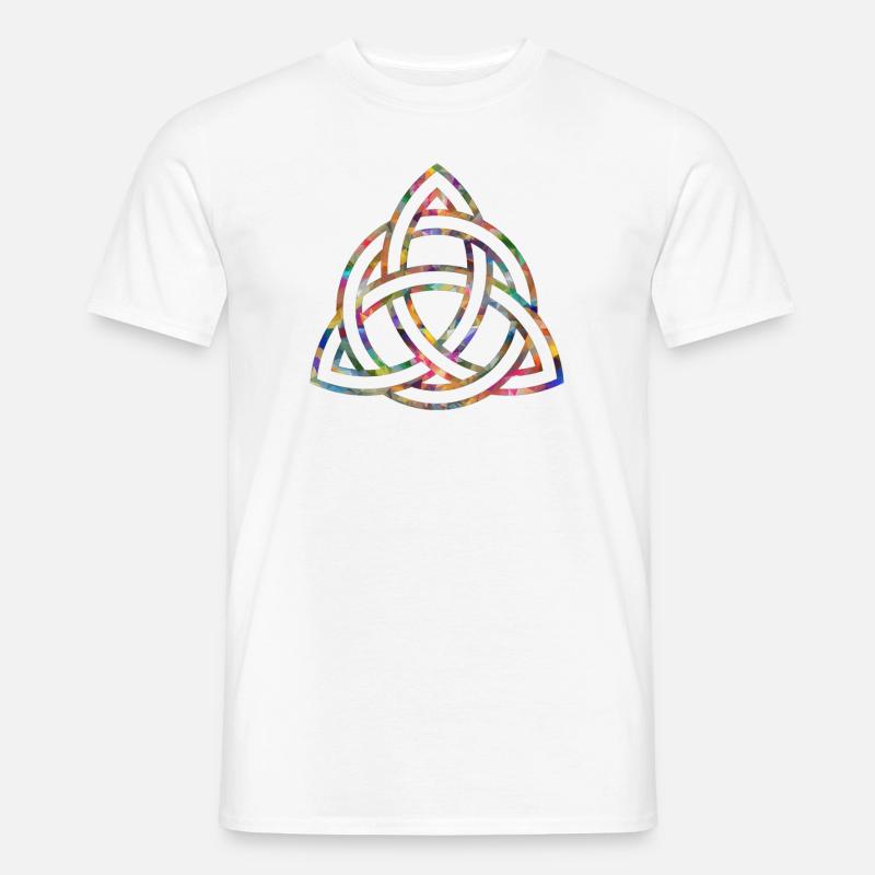 Celtic knot, colorful pattern - Men’s T-shirt - white