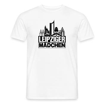 Cadeau fille Leipzig noir Leipzig - T-shirt homme - blanc - Devant - AI Model Male 178 dark (178cm)