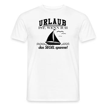Urlaub Boot mit Yacht mit Seegel auf dem Boot - Männer T-Shirt - Weiß - Vorne - AI Model Male 178 dark (178cm)