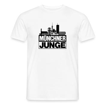 Munich boy black Munich silhouette gift - Men's T-Shirt - white - Front - AI Model Male 178 dark (178cm)