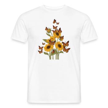 Butterfly Tree Beautiful Animal Butterflies Tree - Men's T-Shirt - white - Front - AI Model Male 178 dark (178cm)