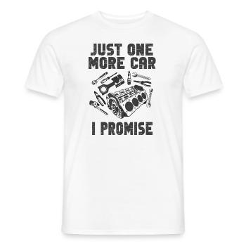 Nur noch ein Autoteil, das ich verspreche - Männer T-Shirt - Weiß - Vorne - AI Model Male 178 dark (178cm)