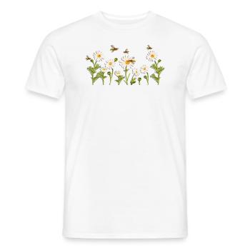 Marguerites Daisy Summer Daisies Flower Garden - Men's T-Shirt - white - Front - AI Model Male 178 dark (178cm)