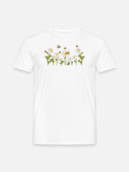 Marguerites Daisy Stokrotki letnie Flower Garden - Mænd T-shirt - hvid