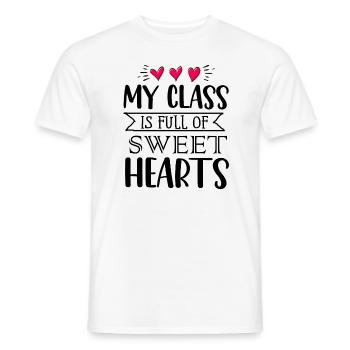 My Class Is Full Of Sweethearts - Men's T-Shirt - white - Front - AI Model Male 178 dark (178cm)