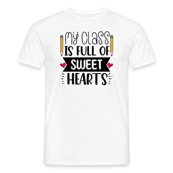 My Class Is Full Of Sweethearts - Men's T-Shirt - white - Front - AI Model Male 178 dark (178cm)