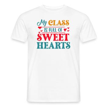 Ma classe est pleine d’amours - T-shirt homme - blanc - Devant - AI Model Male 178 dark (178cm)