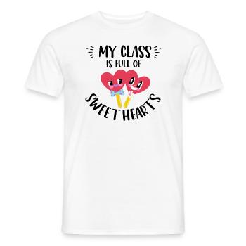 My Class Is Full Of Sweethearts - Men's T-Shirt - white - Front - AI Model Male 178 dark (178cm)