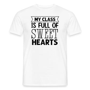 My Class Is Full Of Sweethearts - Men's T-Shirt - white - Front - AI Model Male 178 dark (178cm)