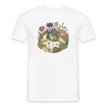 Frog Cottagecore - T-shirt homme - blanc - Devant - AI Model Male 178 dark (178cm)