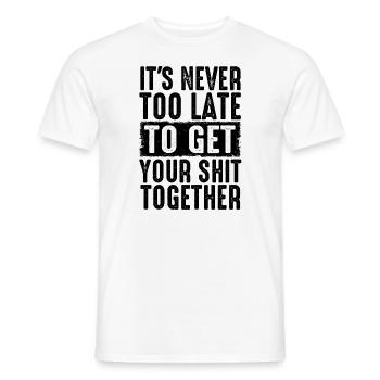 Positive Inspiration Men Women Funny Motivation - Men's T-Shirt - white - Front - AI Model Male 178 dark (178cm)