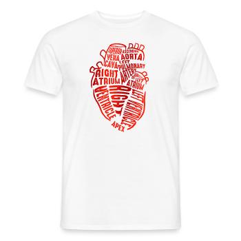 Parts Of Heart - Men's T-Shirt - white - Front - AI Model Male 178 dark (178cm)