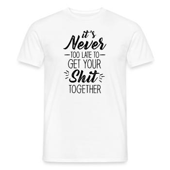 Positive Inspiration Men Women Funny Motivation - Men's T-Shirt - white - Front - AI Model Male 178 dark (178cm)