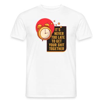 Positive Inspiration Men Women Clock Of Life - Men's T-Shirt - white - Front - AI Model Male 178 dark (178cm)