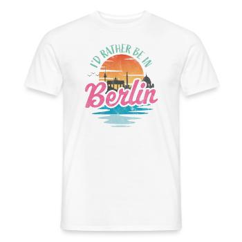 I'd rather be in Berlin - Men's T-Shirt - white - Front - AI Model Male 178 dark (178cm)
