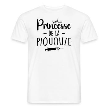 Princess of the Piquouze - Men's T-Shirt - white - Front - AI Model Male 178 dark (178cm)