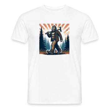 Lumberjack Forester Bigfoot - Men's T-Shirt - white - Front - AI Model Male 178 dark (178cm)