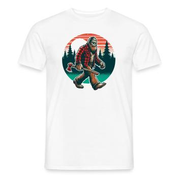Lumberjack Forester Bigfoot - Men's T-Shirt - white - Front - AI Model Male 178 dark (178cm)