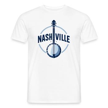 Banjo Gitarre Bluegrass Musik Nashville - Männer T-Shirt - Weiß - Vorne - AI Model Male 178 dark (178cm)
