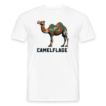 Camelflage Kamel Lustige Sprüche Tiere - Männer T-Shirt - Weiß - Vorne - AI Model Male 178 dark (178cm)